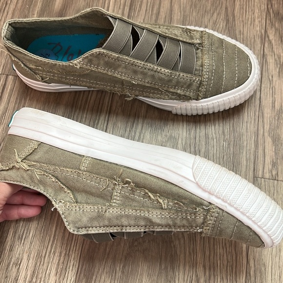 Blowfish Malibu Olive Green Canvas Slip on Sneakers - Picture 9 of 13